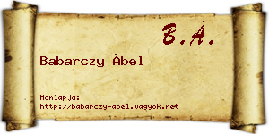 Babarczy Ábel névjegykártya